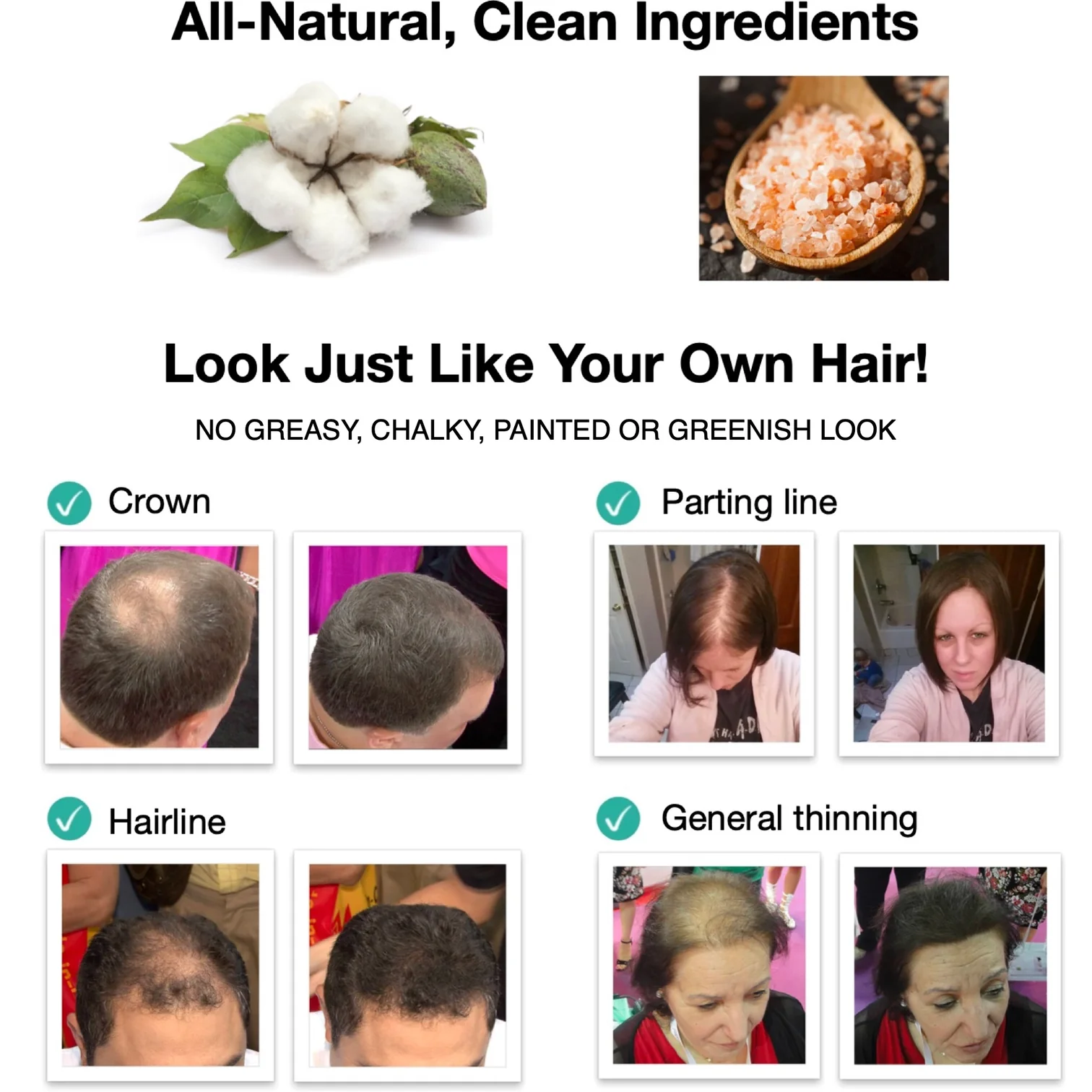 Hair fiber coverage and ingredients guide